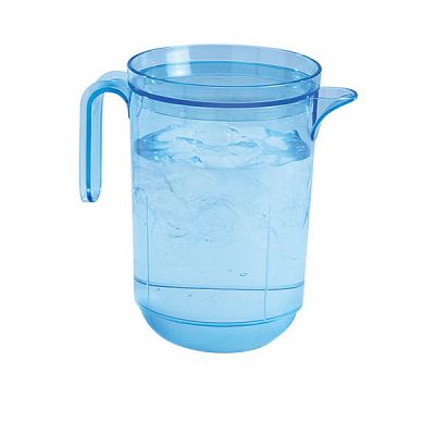 6275 – PICHET ROND CARGO 1,5 L BLEU TRANSPARENT