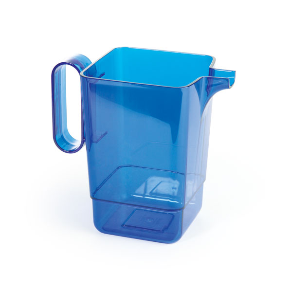 6280 – PICHET CARRE VINTAGE 1 L BLEU TRANSPARENT